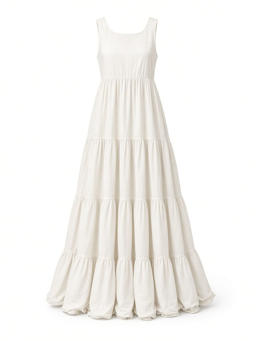 Tiered Cotton Maxi Dress