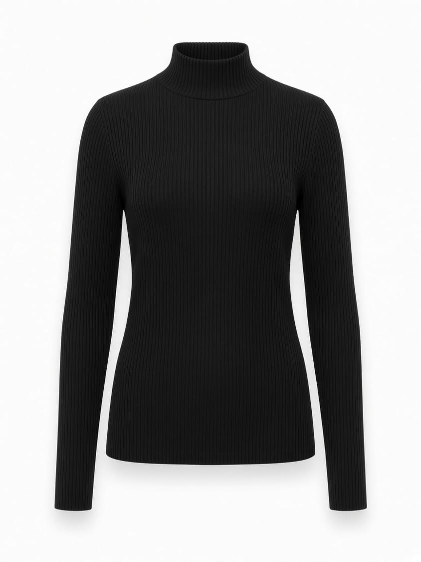 Ribbed Mock Neck Top